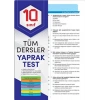 10. Sınıf Tüm Dersler Yaprak Test