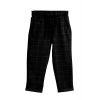 Erkek Bebek & Çocuk Kareli Model Siyah Renk Beli Lastikli Jogging Kumaş Pantolon