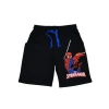 Erkek Çocuk Beyaz Renk Spiderman Örümcek Adam T-shirt ve Siyah Renk Şort Alt Üst 2 Parça Takım