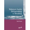 Medeniyet Analizi Metametodoloji ve Metodoloji