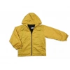 Unisex Çocuk Parlak Hardal Renk Mevsimlik Pamuklu Kumaş Astarlı Kapüşonlu Yağmurluk