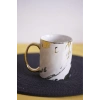 Yaldızlı Mermer Desen Porselen Kupa Tekli