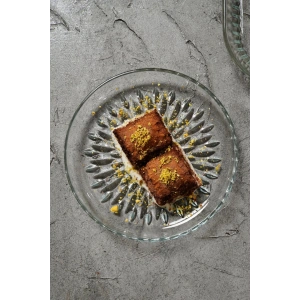 Cam Pasta Tabağı Seti 1 Adet Desenli 19 cm