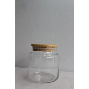 Bambu Kapaklı Cam Kavanoz 500ml