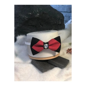 Bebek & Çocuk Siyah Bordo Renk 1-7 Yaş Lastikli Papyon