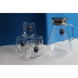 Borosilikat Cam 5 Parça Sürahi Takımı