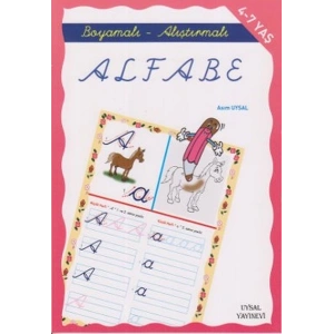 Boyamalı ve Alıştırmalı Türkçe Alfabe