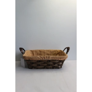 Clk Dıkdörtgen Kumaslı Hasır Sepet 24*25*8,5 1045