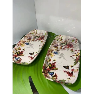 Dijital Baskılı 2li Dikdötgen Servis Tabağı 32cm 29cm