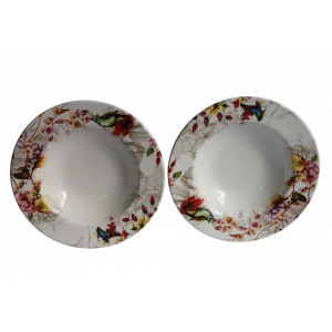 Dijital Baskılı 2li Makarna Tabağı 26cm