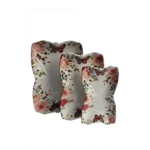 Dijital Desen 3lü Kelebek Tabak