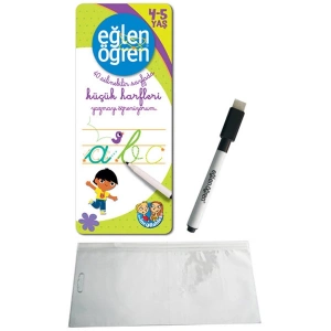 Eğlen Öğren - 40 Silinebilir Sayfada - Küçük Harfleri Yazmayı Öğreniyorum (4-5 Yaş)