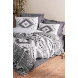 Ethnic Çift Kişilik Nevresim Takımı Delos Antrasit