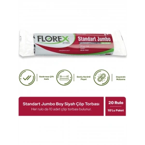 Florex Standart Jumbo Çöp Poşeti 80x110 cm 10lu