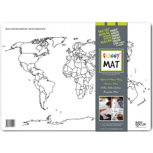 Funny Mat - Dünya Dilsiz Haritası 33,5x48cm