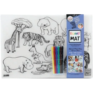 Funny Mat - Evcil Hayvanlar Ve Vahşi Hayvanlar 6Lı Kalem Hediyeli 30 x 40 cm