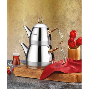 Kahramanlar Roma Ortaboy Gold Çaydanlık 1037G