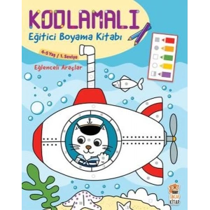 Kodlamalı Eğitici Boyama Kitabı - Eğlenceli Araçlar