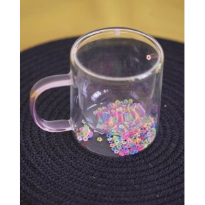 Lavena Çift Cidarlı Cam Kupa