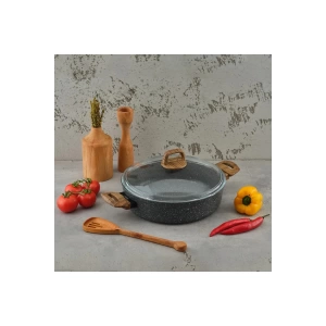 Leydi Marble Natura Granit Kısa Tencere 26 Cm