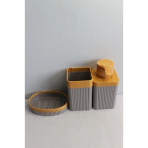 Maxel Mimoza Ahşap 3 lü Banyo Seti