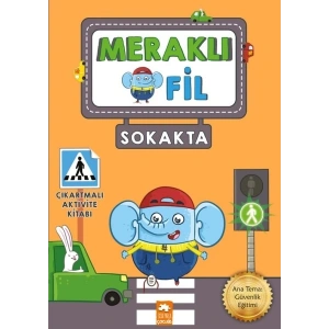 Meraklı Fil-Sokakta-Çıkartmalı Aktivite Kitabı