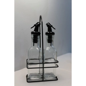 Metal Standlı 2li Cam Yağlık Sirkelik