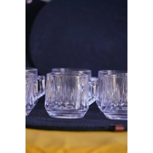 NSE Home Blinkmax Kulplu Şeffaf 6lı Fincan Bardak GLS-200