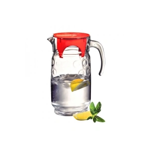 Paşabahçe 43794 Rings Kırmızı Kapaklı Cam Sürahi 1700 cc