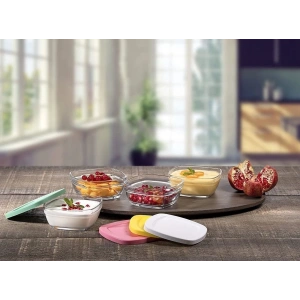 Paşabahçe 96840 Pudding Saklama Kabı Renkli 4lü 310 cc