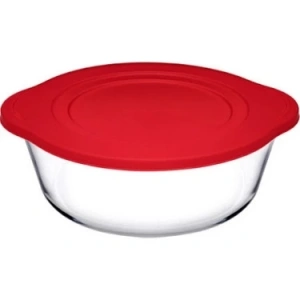 Paşabahçe Borcam 59123 Yuvarlak Tencere Kırmızı Kapaklı