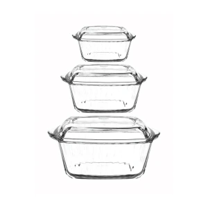 Paşabahçe Kare Kapaklı Borcam Seti 3lü 59039/59049/59029