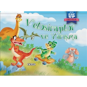 Pop-Up Mini Dinozorlar - Velosiraptor Ve Yarışma