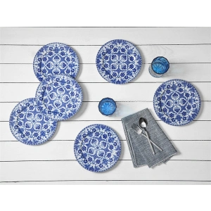 Porland Hüma Düz Tabak Mavi 20cm