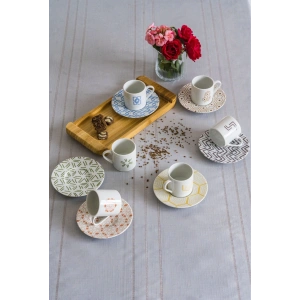 Porland Tamina 6 Kişilik 12 Parça 90cc Kahve Fincan Takımı