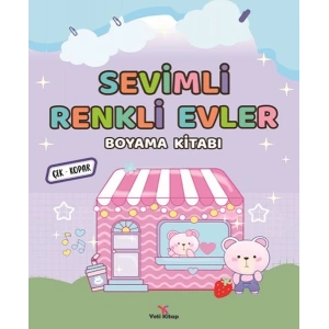 Sevimli Renkli Evler Boyama Kitabı