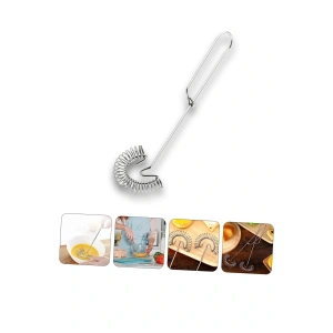 Spiral Yaylı Pratik Yumurta Çırpıcı Tel Karıştırıcı Süt Kahve Köpürtücü Servis Seti