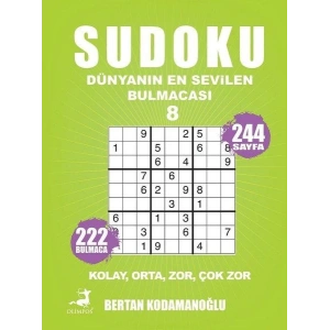 Sudoku - Dünyanın En Sevilen Bulmacası 8 - Kolay Orta Zor Çok Zor