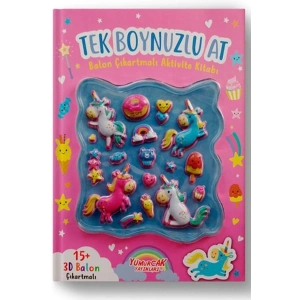Tek Boynuzlu At Balon Çıkartmalı Aktivite Kitabı