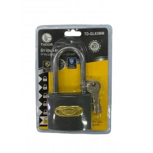 Tudor 63 mm Uzun Gri Asma Kilit