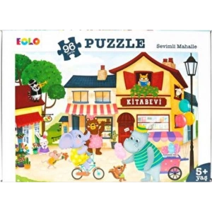 Yer Puzzle-96 Parça Puzzle - Sevimli Mahalle