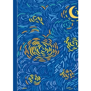 Yıldızlı Gece Not Defter   9x15