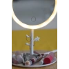 Led Işıklı Yuvarlak Makyaj Aynası Şarj edilebilir 3 Farklı Renk