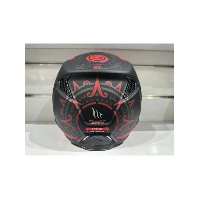 Kask Streetfıghter Sv Aztec B5 Mat Siyah/kırmızı