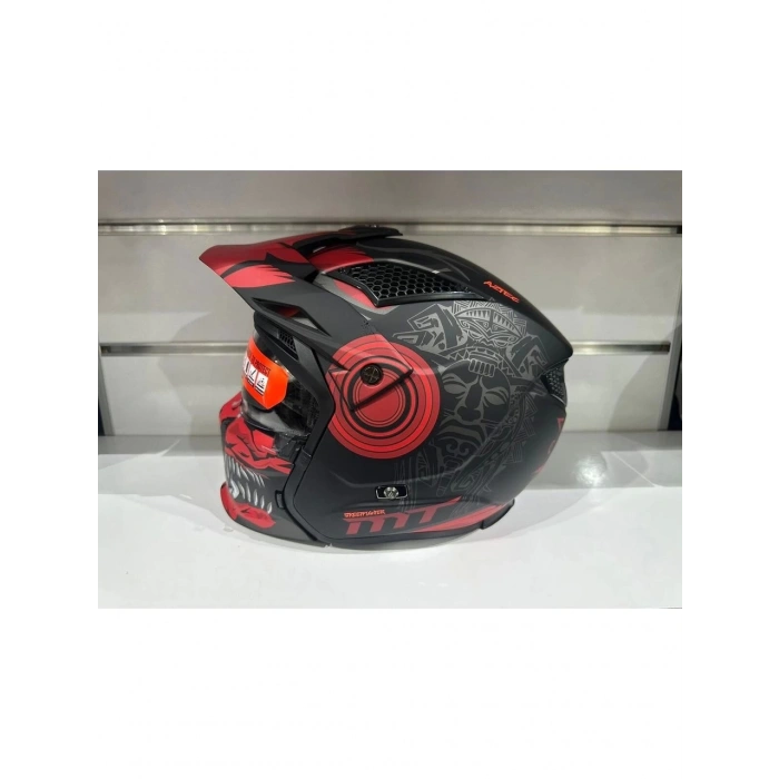 Kask Streetfıghter Sv Aztec B5 Mat Siyah/kırmızı
