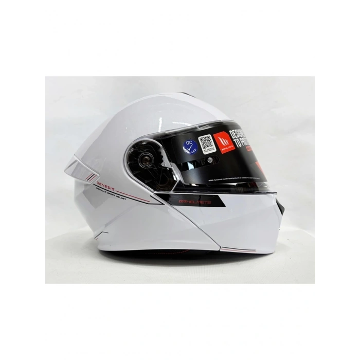 MT Kask mt Genesis Sv A0 Çene Açılır Kask Parlak Beyaz