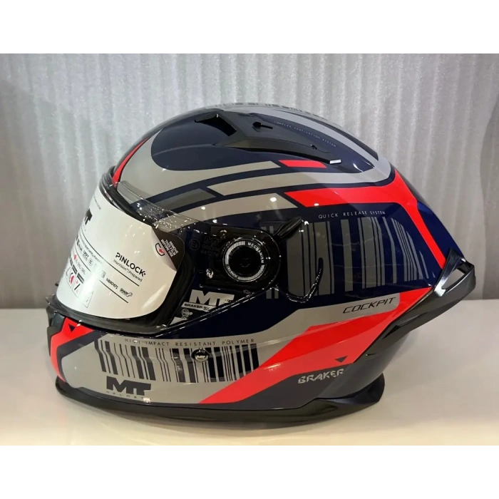 KASK MT BRAKER SV COCKPİT C5 PARLAK MAVİ