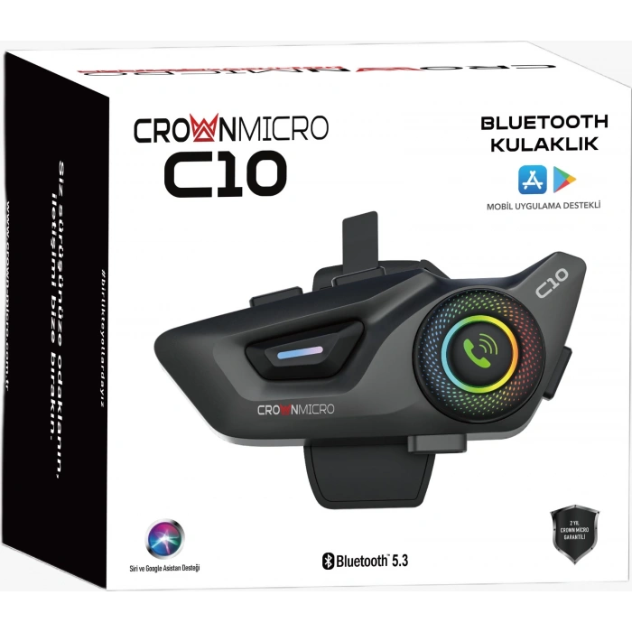 CROWN MICRO C10 MOTORSİKLET KASK BLUETOOTH İNTERKOM SETİ