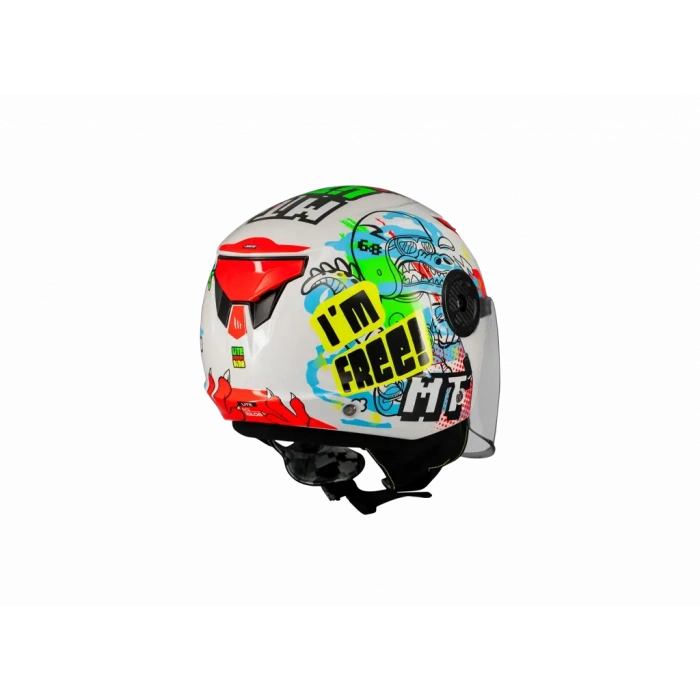 KASK MT ÇOCUK LITE DİNO A0 BEYAZ