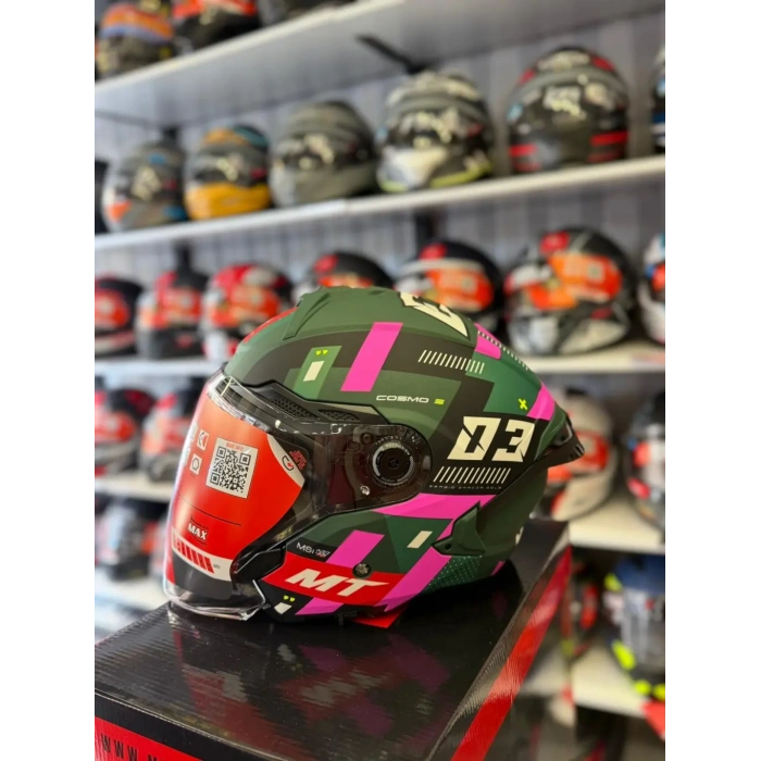KASK MT COSMO SV SERGIO GARCIA D18 MAT PEMBE/YEŞİL
